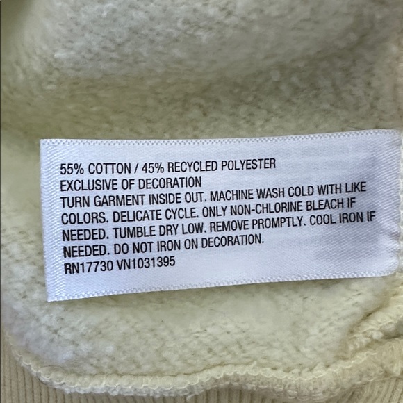 Wild Fable Light Yellow Saint Tropez France oversized Sweatshirt XS - Picture 5 of 5